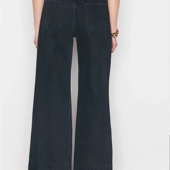 FRAME Pixie High Rise Baggy Pant Released Hem - Picture 3 of 6